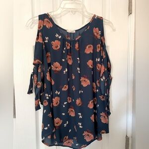 Off the shoulder flowy flower top